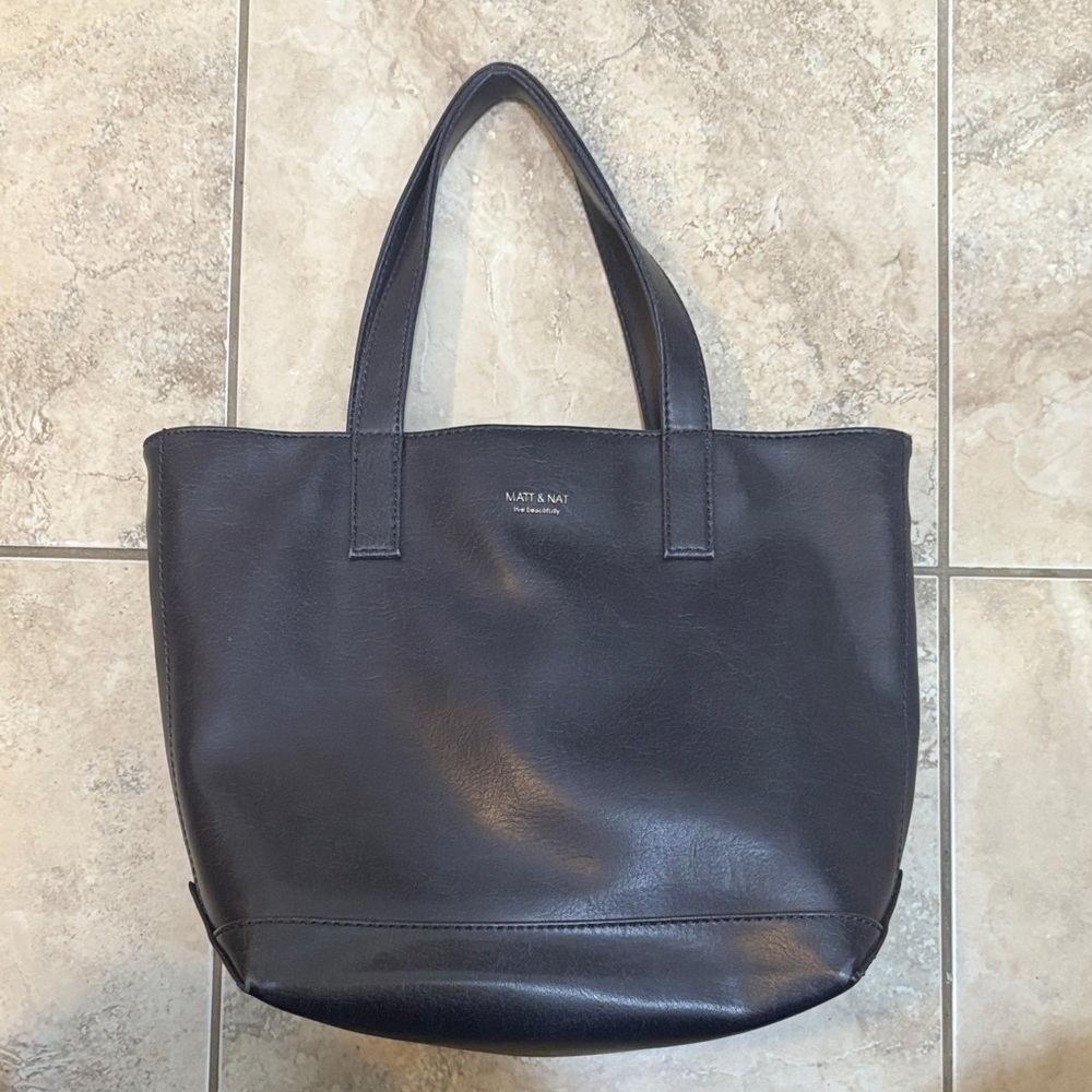 Matt & Nat Elegant Navy Vegan Leather Tote
